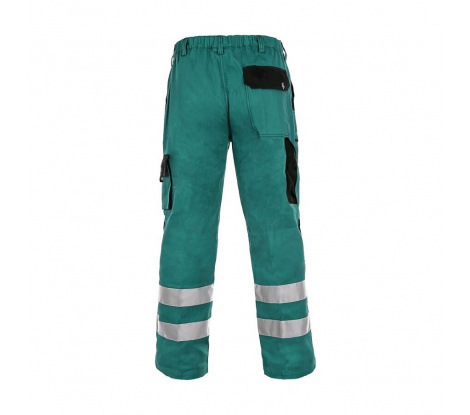 Pánske reflexné nohavice CXS LUXY BRIGHT, zeleno-čierne, veľ. 48
