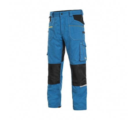 Pánske skrátené elastické nohavice  CXS STRETCH, bledo modré, veľ. 52