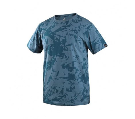 Pánske tričko s krátkym rukávom CXS Merlin modré, veľ. 3XL
