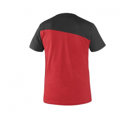 Pánske tričko s krátkym rukávom CXS OLSEN červeno-čierne, veľ. S