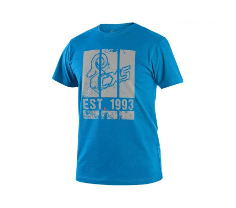 Pánske tričko s potlačou Cxs WILDER azúrovo modré, veľ. M