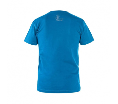 Pánske tričko s potlačou Cxs WILDER azúrovo modré, veľ. 2XL