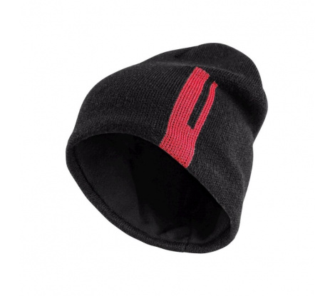 Pletená čiapka s fleecovou podšívkou CXS Loki čierno-červená