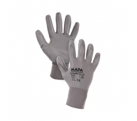 Povrstvené rukavice MAPA ULTRANE 551 sivé veľ. 10