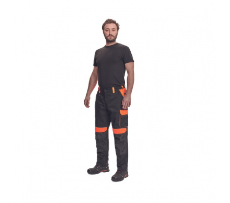 Pracovné nohavice MAX VIVO čierno-oranžové veľ. 48
