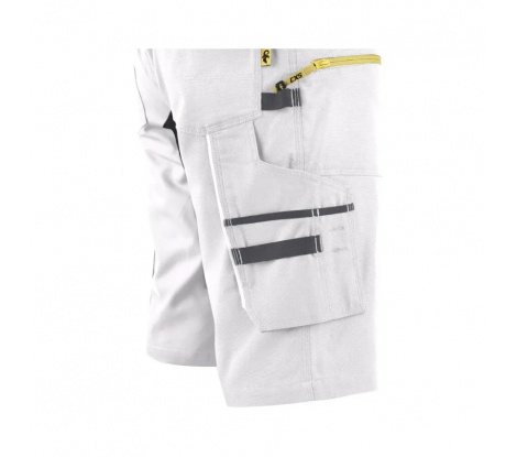 Pánske monterkové šortky CXS STRETCH bielo-sivé veľ. 64