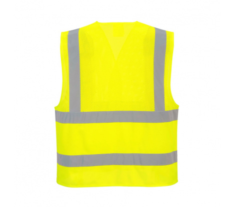 Sieťovaná reflexná vesta Portwest C494 žltá veľ. S/M