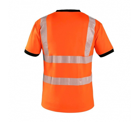 Reflexné tričko CXS RIPON oranžovo-čierne veľ. S