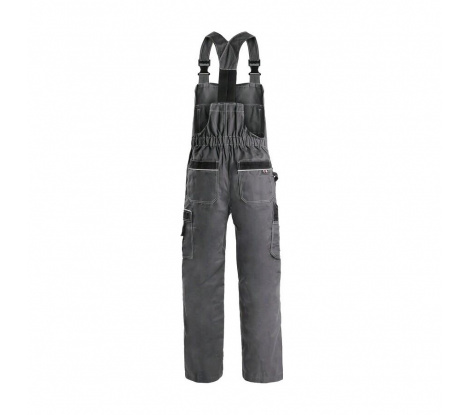 Skrátené pánske nohavice na traky CXS ORION KRYŠTOF sivo-čierne, veľ. 58