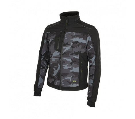 Softshellová bunda CAMOS Jacket black/grey veľ. 4XL (68-70)