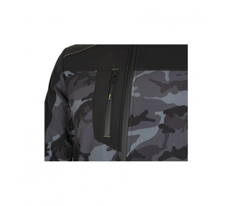 Softshellová bunda CAMOS Jacket black/grey veľ. M (48-50)
