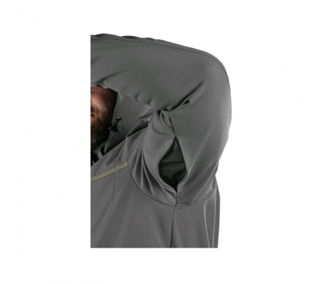 Pánska softshellová bunda CXS STRETCH sivá veľ. L