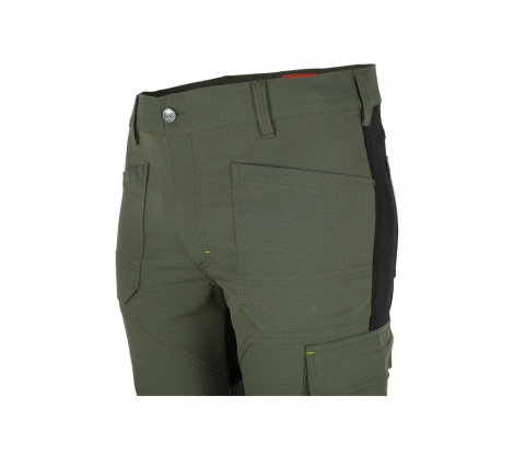 Strečové pracovné nohavice Bennon EREBOS WP TROUSERS zeleno-čierne, veľ. 52