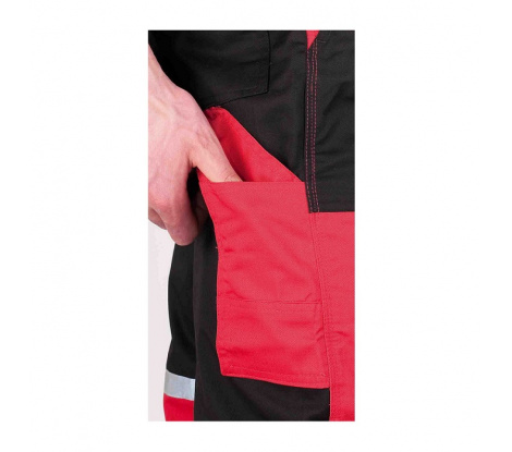 Pánske nohavice na traky TAYRA červeno-čierne, veľ. 50