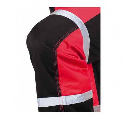 Pánske nohavice na traky TAYRA červeno-čierne, veľ. 58