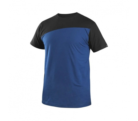 Pánske tričko s krátkym rukávom CXS OLSEN modro-čierne, veľ. XL
