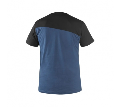 Pánske tričko s krátkym rukávom CXS OLSEN petrolejovo-čierne, veľ. 2XL