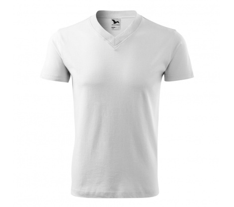 Tričko unisex MALFINI® V-neck 102 biela veľ. L