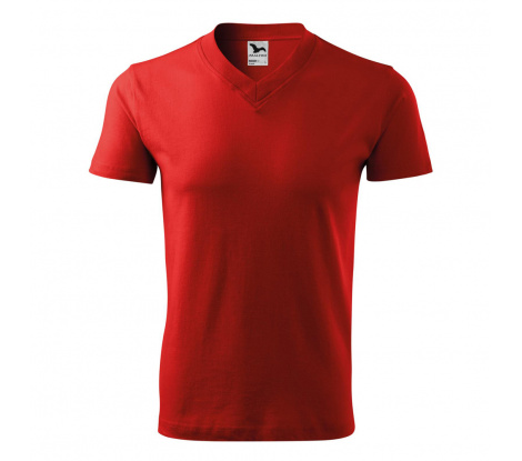 Tričko unisex MALFINI® V-neck 102 červená veľ. L