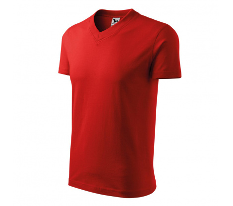 Tričko unisex MALFINI® V-neck 102 červená veľ. S