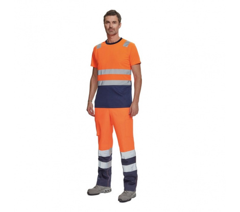 Reflexné tričko MONZON HV oranžové/navy veľ. M