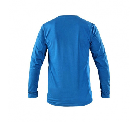 Pánske tričko s dlhým rukávom CXS SIMON azúrovo modré veľ. 3XL