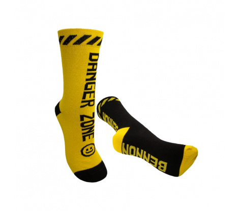 Veselé pracovné ponožky BENNONKY Black/Yellow Socks veľ. 42-44