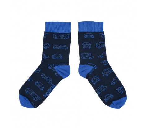 Veselé pracovné ponožky BENNONKY Car Socks modré, veľ. 42-44