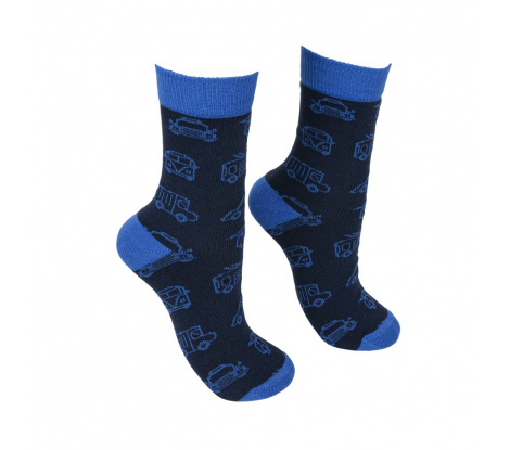 Veselé pracovné ponožky BENNONKY Car Socks modré, veľ. 45-47