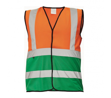 Reflexná vesta LYNX DUO oranžová/zelená veľ. XL