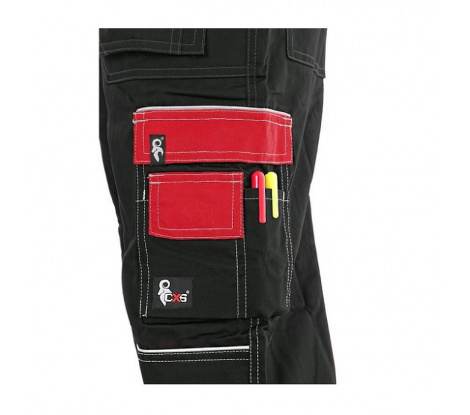 Zateplené nohavice CXS ORION TEODOR čierno-červené veľ. 60-62