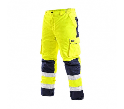 Zimné reflexné nohavice CARDIFF žlté veľ. 2XL