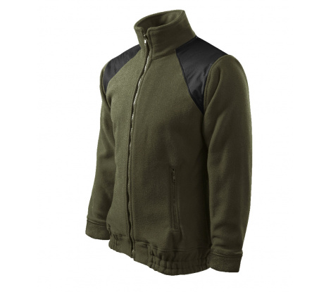 Fleece mikina unisex Malfini® Jacket Hi-Q 506 military veľ. L