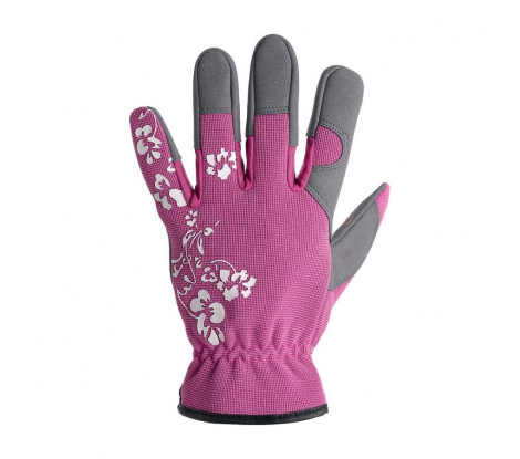 Kombinované dámske pracovné rukavice Cxs Picea, ružové, veľ. 8