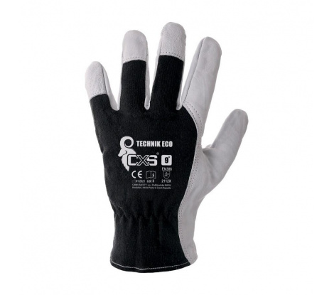 Kombinované kožené pracovné rukavice Cxs Technik Eco, veľ. 8
