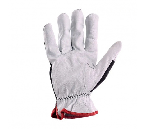 Kombinované rukavice TECHNIK PLUS, čierno-biele, veľ. 7