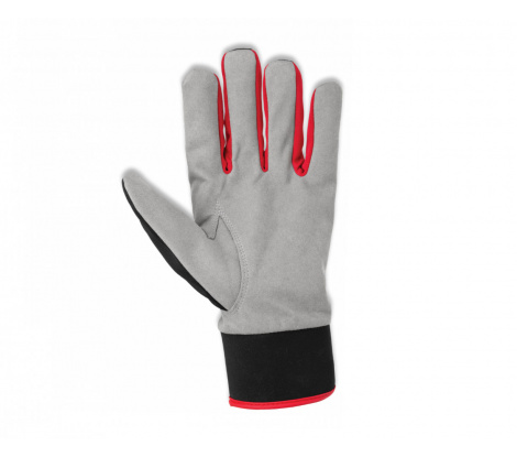 Kombinované ochranné pracovné rukavice BNN Carpos Velcro grey/red veľ. 11