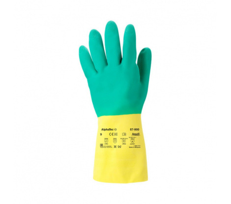 Kyselinovzdorné rukavice Ansell AlphaTec 87-900 (Bi-Colour) veľ. 7