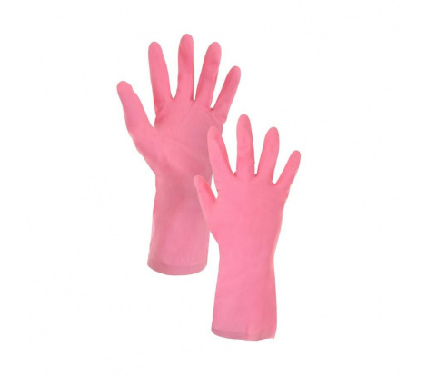 Ružové kyselinovzdorné rukavice MAPA VITAL ECO 115 veľ. 6