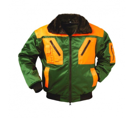 Lesnícka pracovná bunda ROTDORN zeleno-oranžová veľ. L