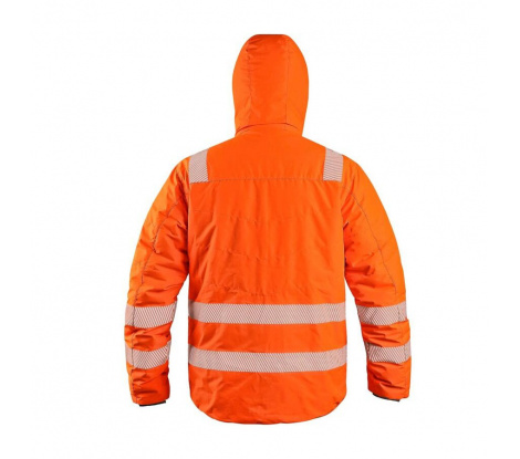 Obojstranná reflexná zimná pracovná bunda Cxs Chester, oranžová, veľ. 3XL