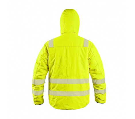 Obojstranná reflexná zimná pracovná bunda Cxs Chester, žltá, veľ. L