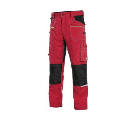 Pánske pracovné nohavice CXS Stretch, červené, veľ. 64