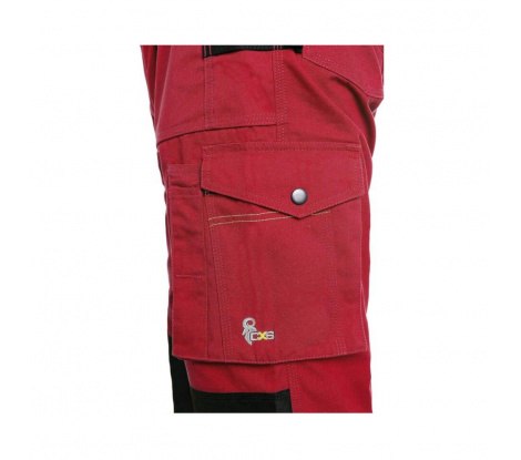 Pánske pracovné nohavice CXS Stretch, červené, veľ. 64