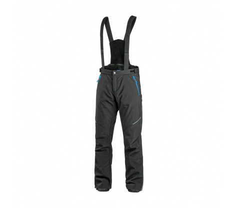 Pánske zimné softshellové nohavice CXS TRENTON čierno-modré veľ. 50