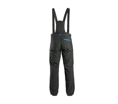 Pánske zimné softshellové nohavice CXS TRENTON čierno-modré veľ. 46