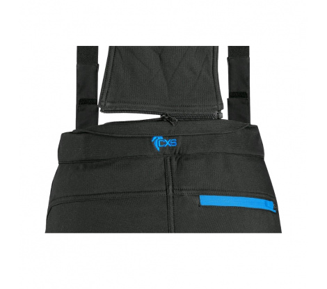 Pánske zimné softshellové nohavice CXS TRENTON čierno-modré veľ. 60