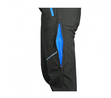 Pánske zimné softshellové nohavice CXS TRENTON čierno-modré veľ. 52