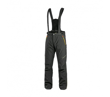 Pánske zimné softshellové nohavice CXS TRENTON s HV žlto-oranžovými doplnkami veľ. 46