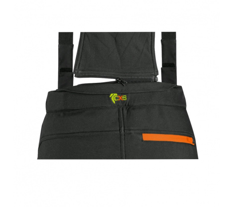 Pánske zimné softshellové nohavice CXS TRENTON s HV žlto-oranžovými doplnkami veľ. 52